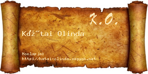 Kátai Olinda névjegykártya